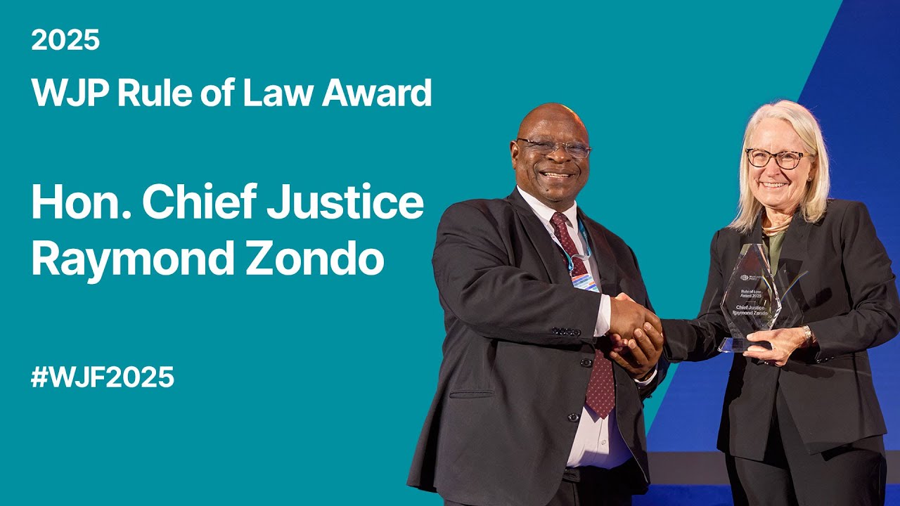 2025 WJP Rule of Law Award: Hon. Chief Justice Raymond Zondo | #WJF2025
