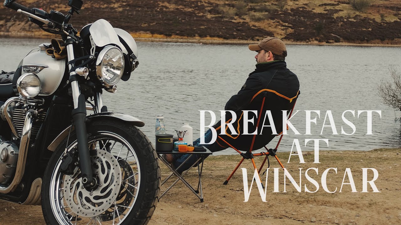 Breakfast at Winscar with the Triumph Bonneville T120.