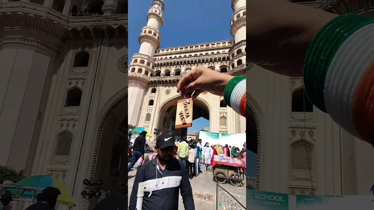 Name keychains ||under ₹60 charminar street shopping  #shorts #heenaview