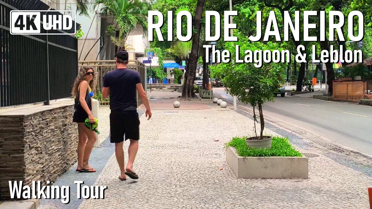 The Lagoon to Leblon 🌴 🇧🇷 | Walking Tour 4K | Nature to Ocean in Rio de Janeiro, Brazil