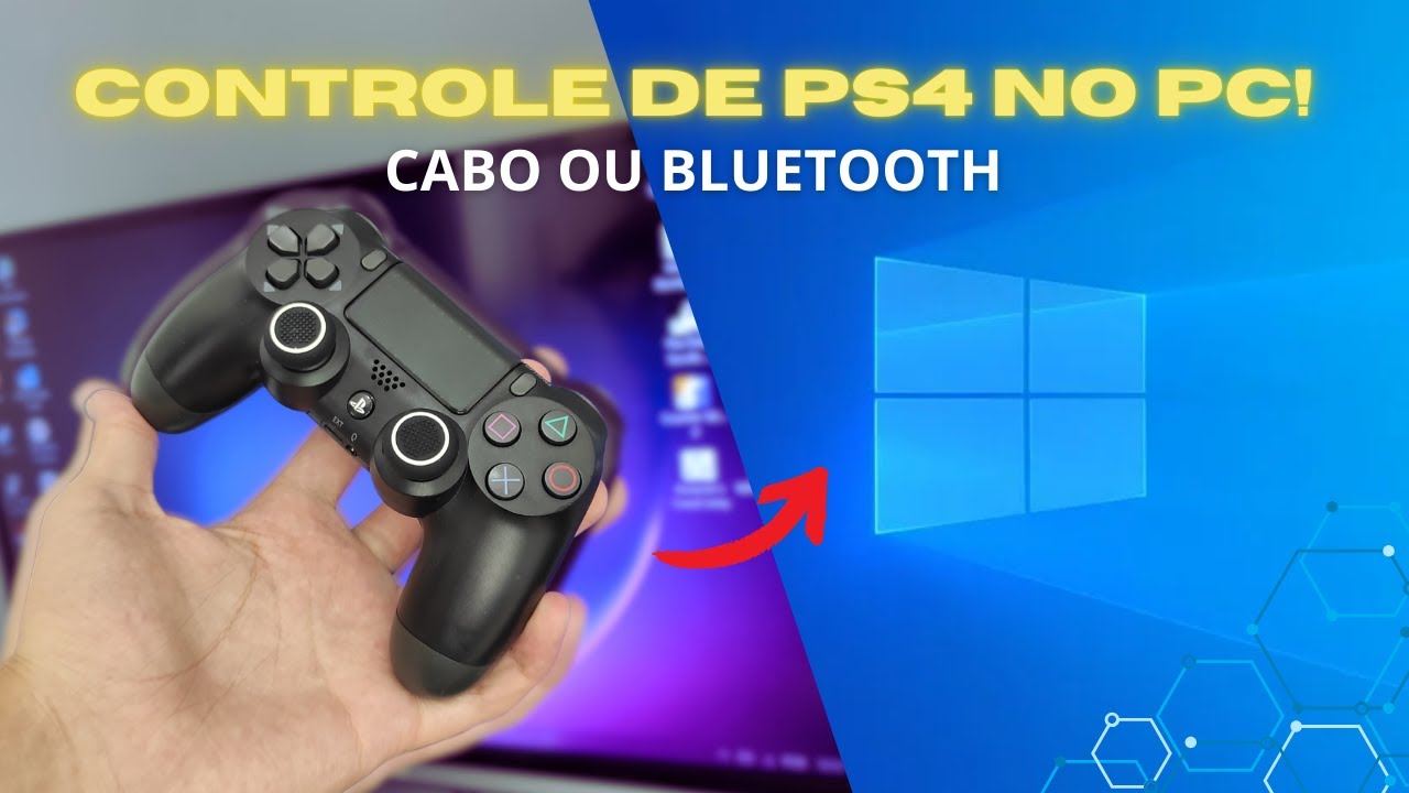 Como Jogar com CONTROLE De PS4 no PC!!