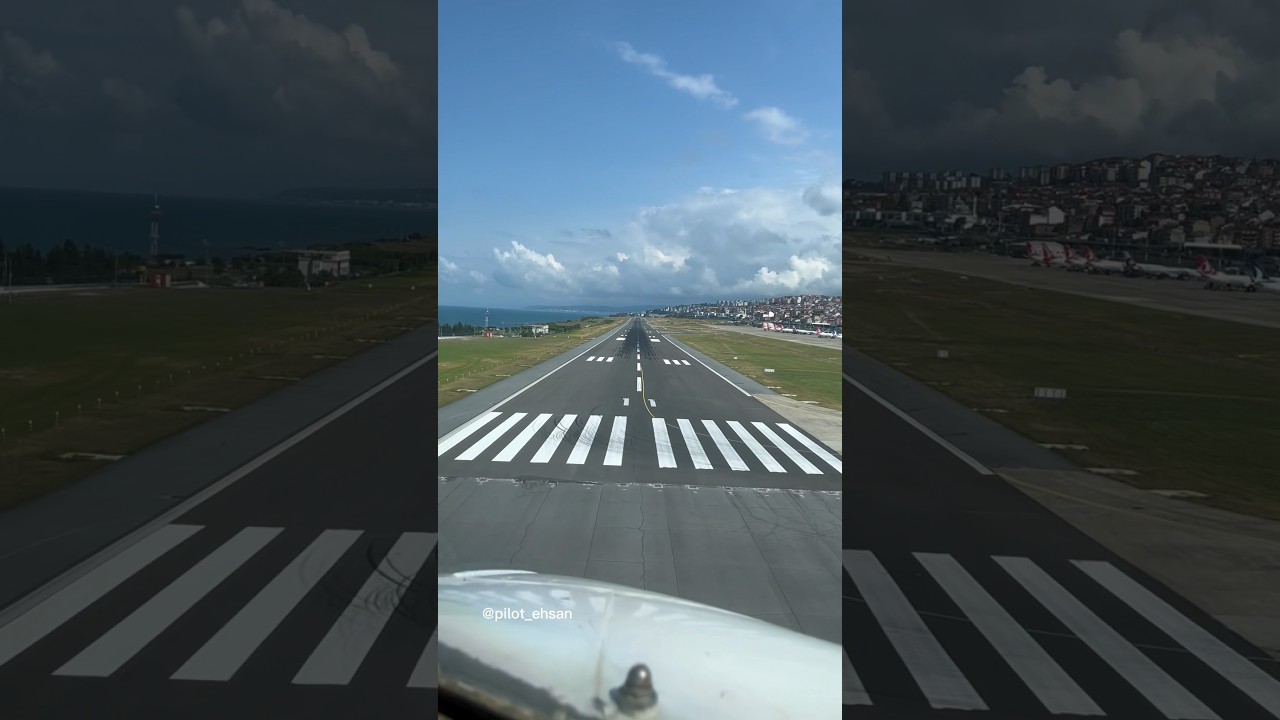 Trabzon RW11 Landing ! #b737 #trabzon #shorts