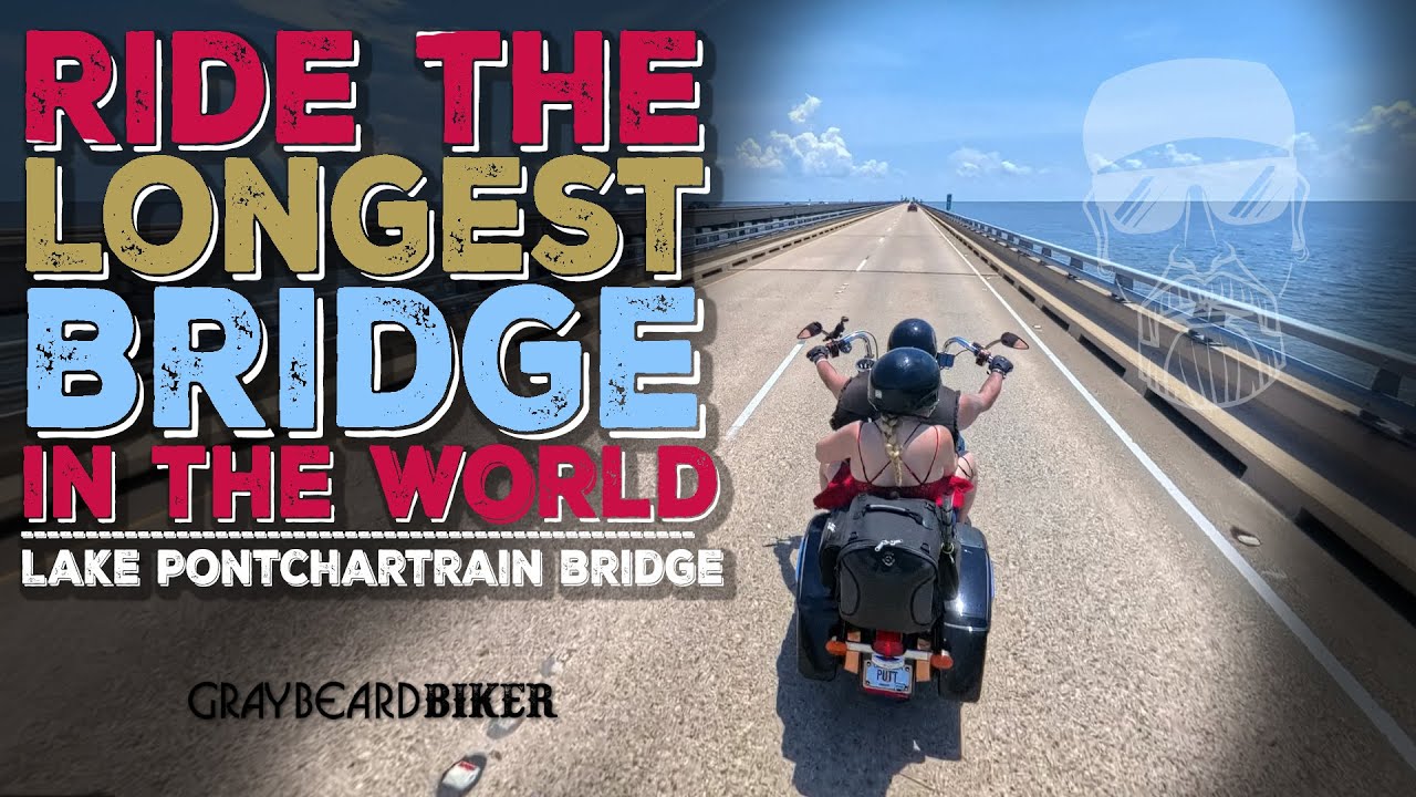 This Is What It’s Like to Ride the Longest Bridge on Earth on Motorcycle | Lake Ponchartrain Bridge