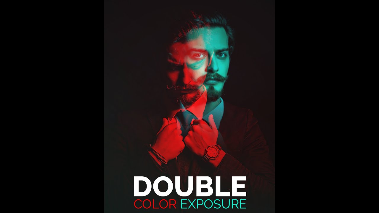 Double Color Exposure Effect in Photoshop #shorts #photoshop