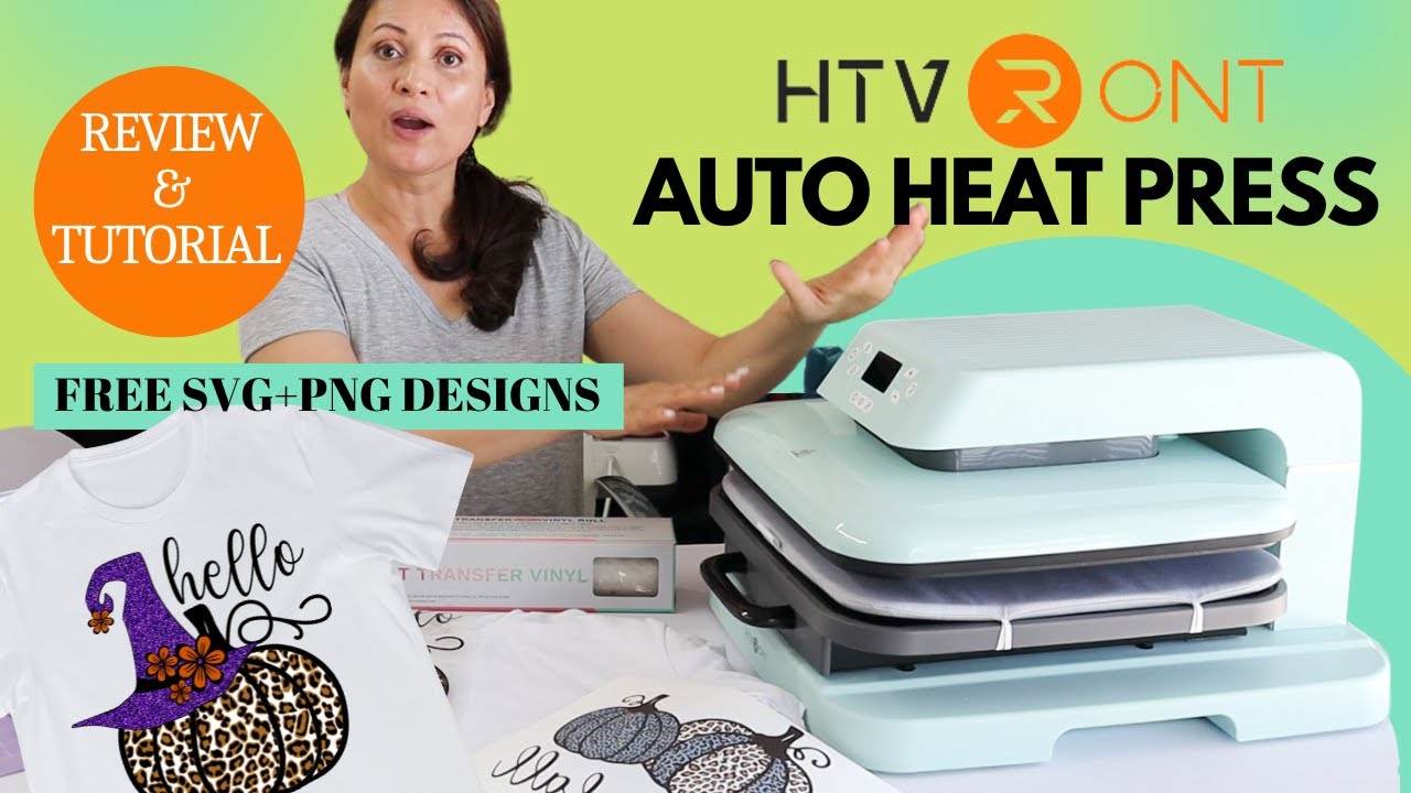 HTVRONT AUTO HEAT PRESS Review & Tutorial: Customizing T-Shirts with Iron On Vinyl and Sublimation