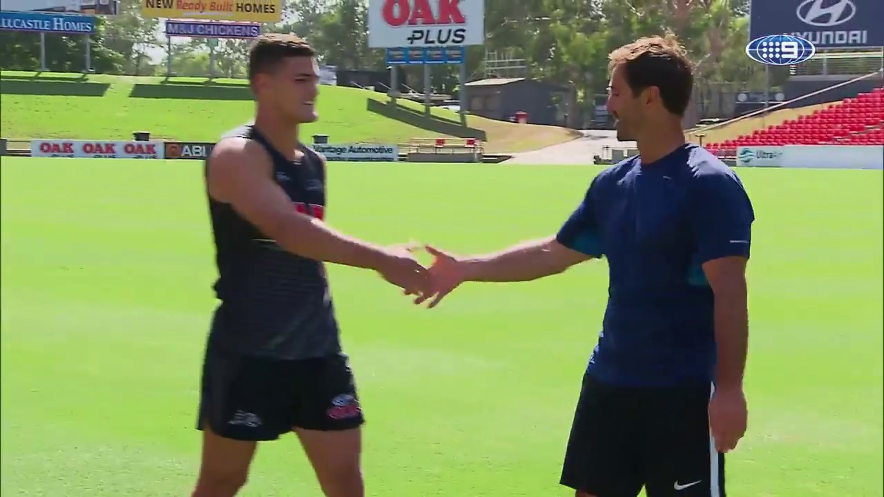 Kicking with Nathan Cleary
