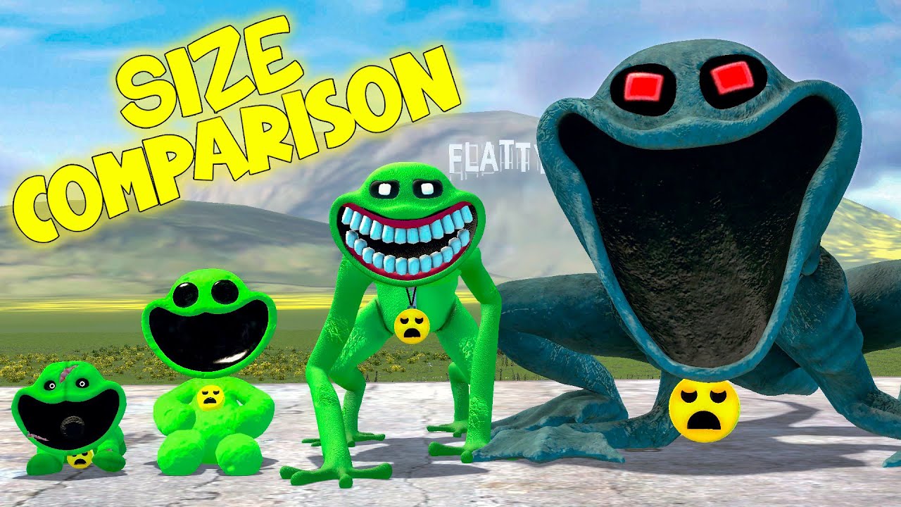 SIZE COMPARISON NEW NIGHTMARE FEARFUL FROG SMILING CRITTERS POPPY PLAYTIME CHAPTER 3 In Garry's Mod!