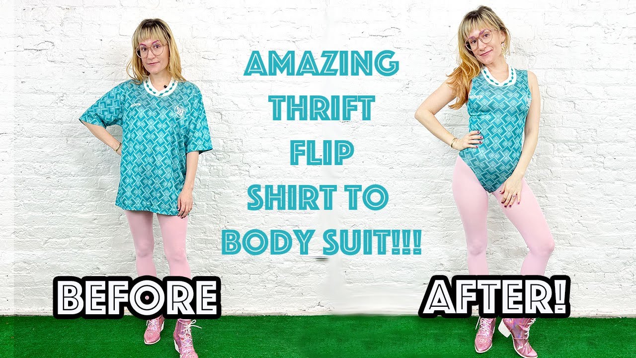 DIY Bodysuit From A T-Shirt Amazing Thrift Flip Tutorial!
