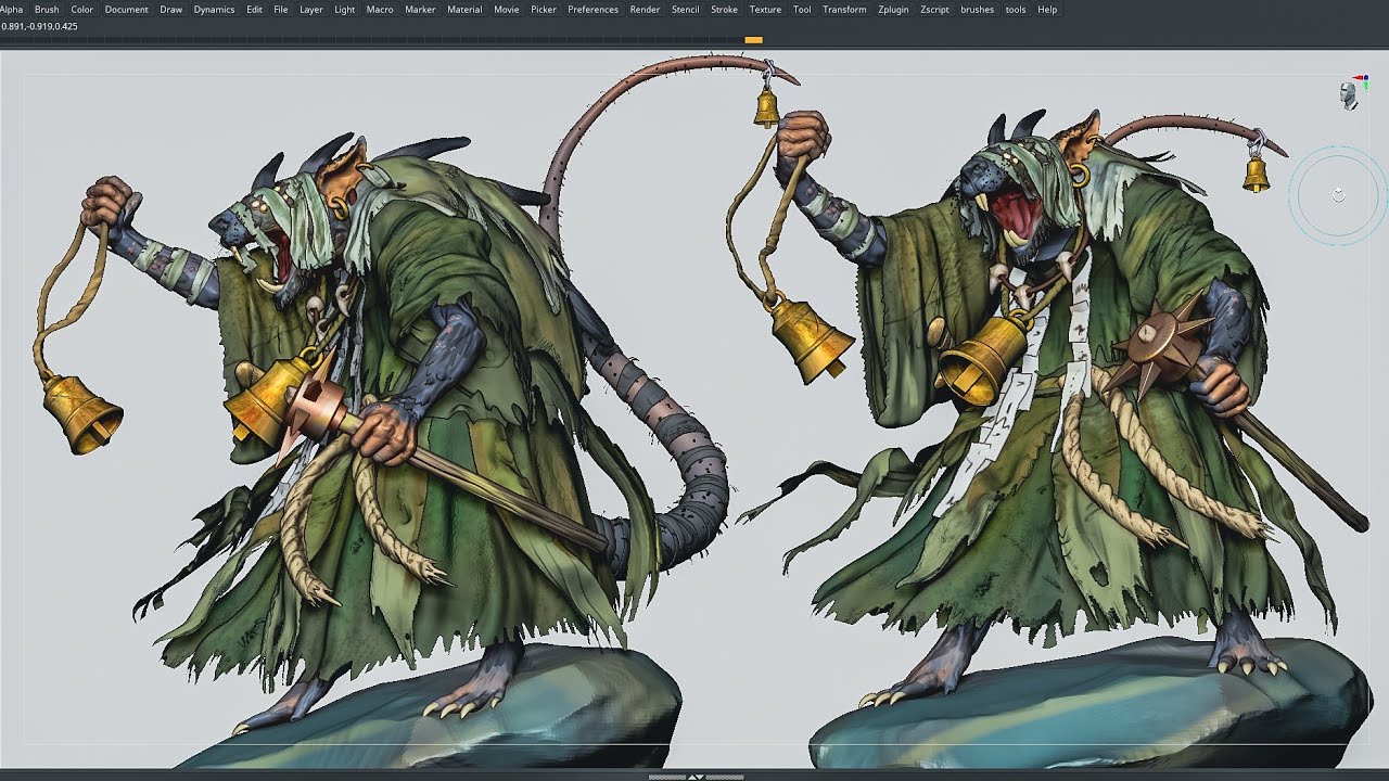 Plague Monk. Zbrush speedsculpt timelapse