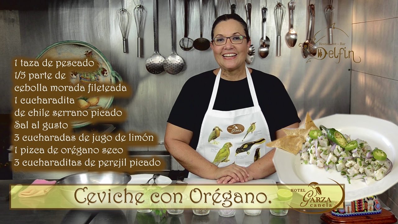 Ceviche de pescado con orégano perejil