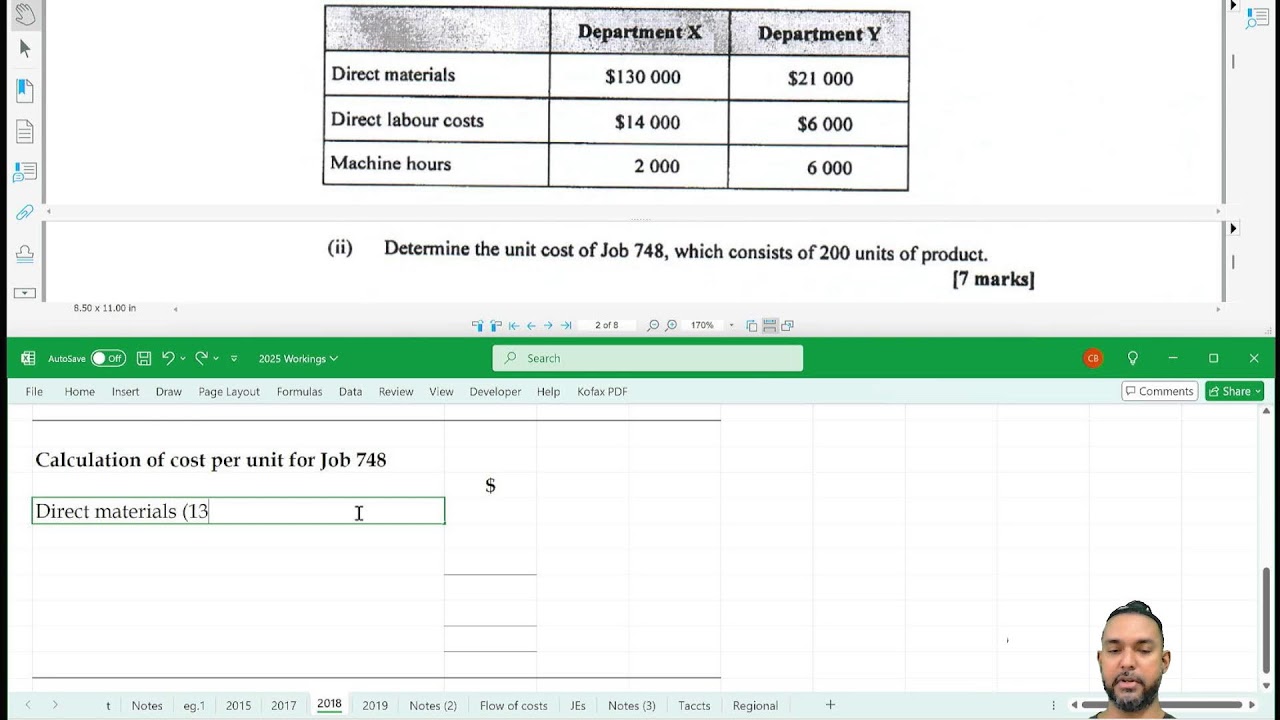 2025 01 03 - CAPE Accounting Unit 2 - Job Costing - Day 1