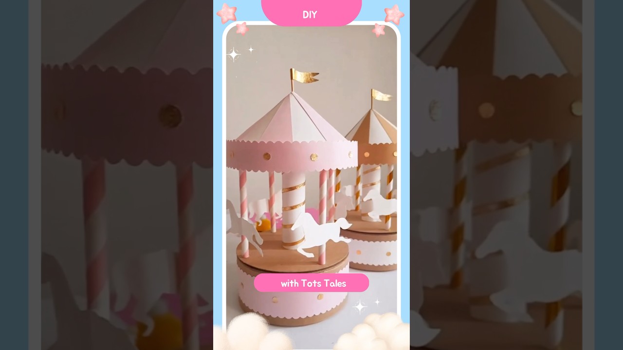 DIY Merry-Go-Round Craft for Kids🎠