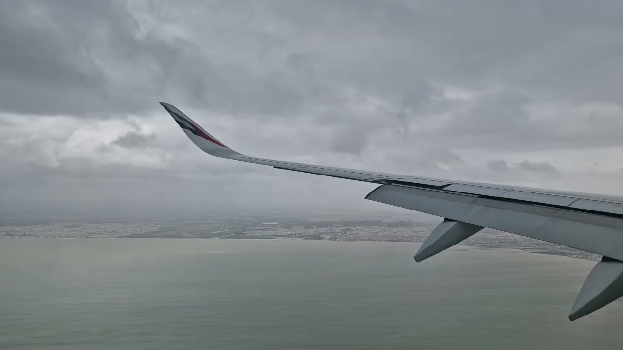Landing on Tunis-Carthage International Airport by (Fly Emirates Airbus 350-900)