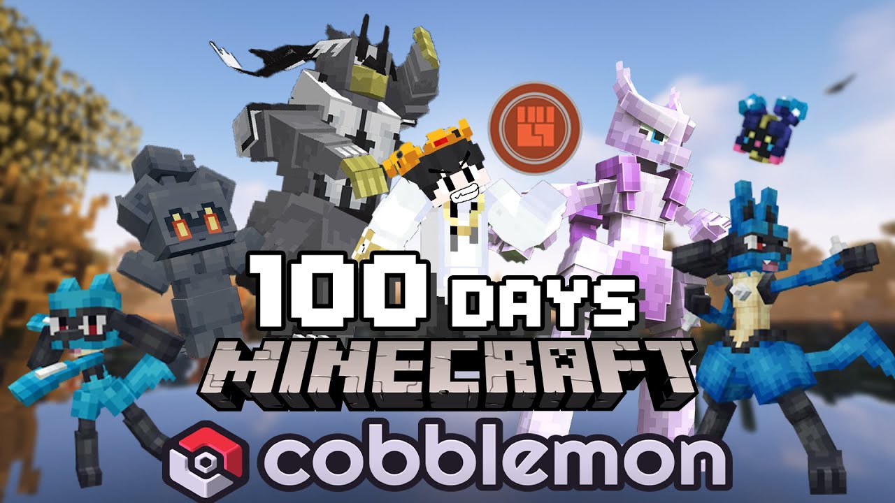เอาชีวิตรอด 100 วันใน Cobblemon แต่ใช้ได้แค่ธาตุต่อสู้!! Minecraft Cobblemon 100 Days