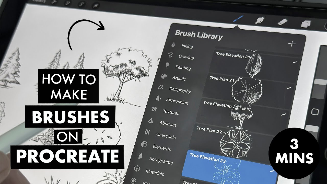 Создание пользовательских кистей в Procreate для архитектурных проектов ( + бесплатные кисти)