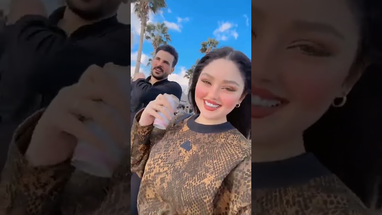 حسحس و رحمة في شاطئ البحر حسام الامير و رحمة بسام بعد الخطوبة بث حسام الامير و رحمة بسام