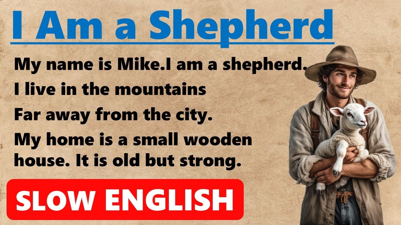 Easy English Learning 🌟 | I am a shepherd | For begginers