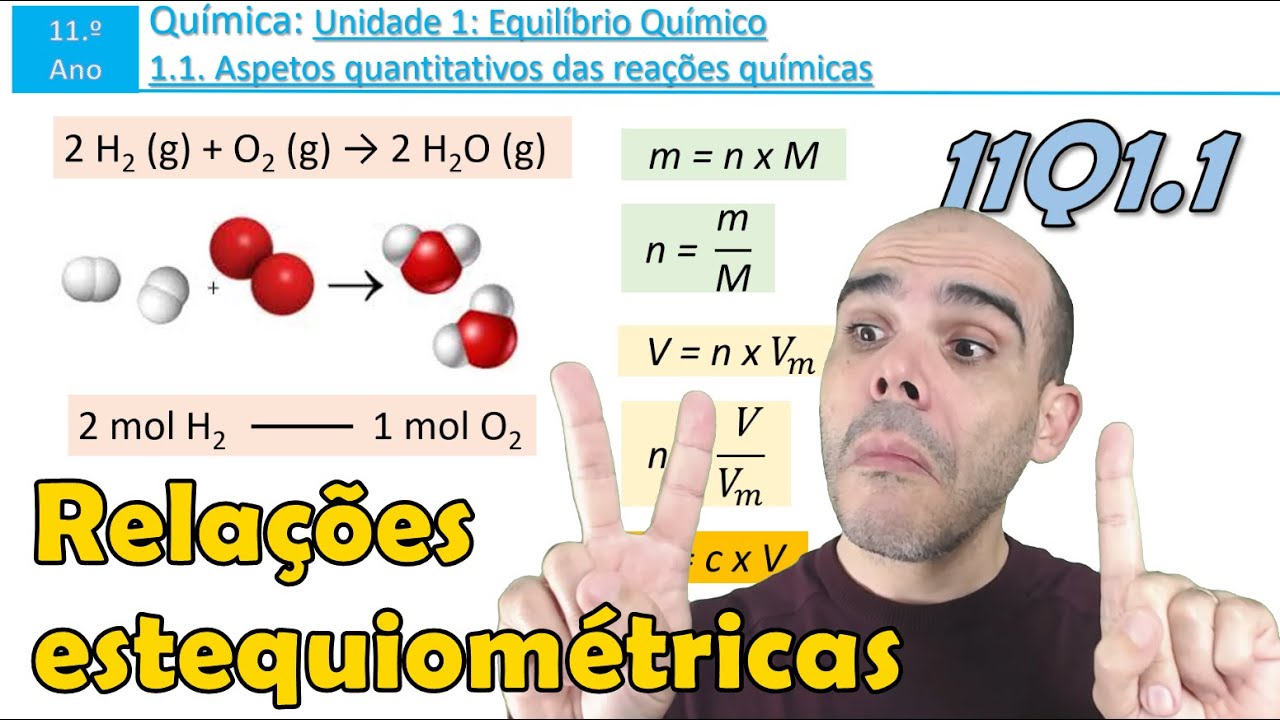 Relações estequiométricas | Revisões Química 10.º ano | Cálculos estequiométricos | Aula 1 | 11Q1.1
