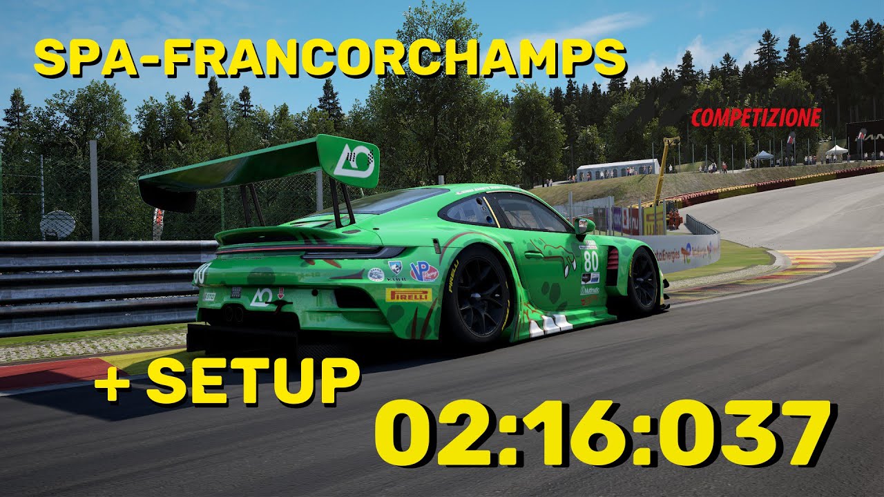 ACC Hotlap Porsche 992 GT3 R @ Spa-Francorchamps - 2:16:037 W/ Free Setup