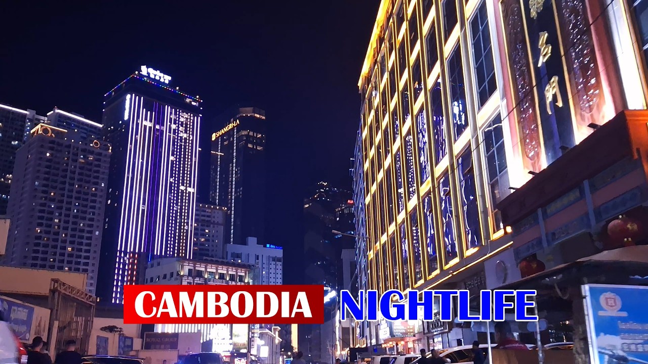 [4K] Phnom Penh Cambodia Nightlife 2025 – Koh Pich, Skyscrapers, Skyline & Koh Norea Bridge