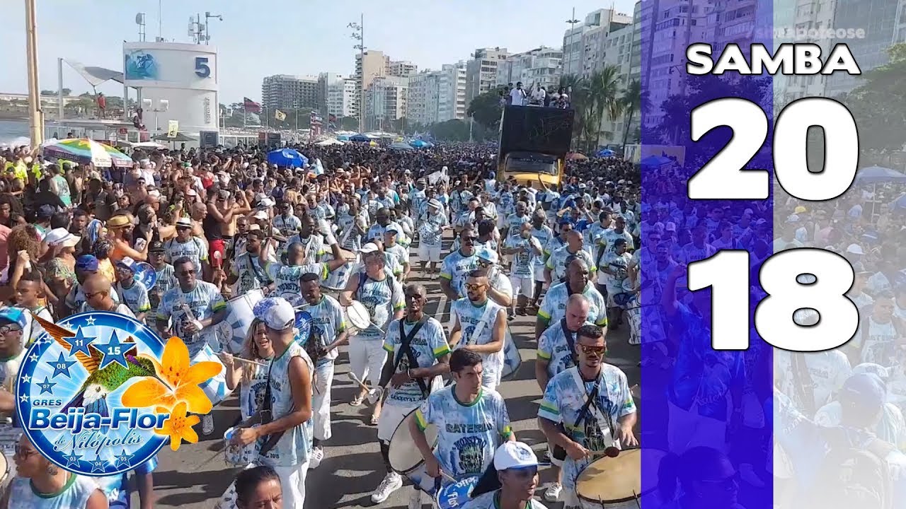 Bateria Beija-Flor 2018 - Apoteose Visita Ensaio na Praia de Copacabana