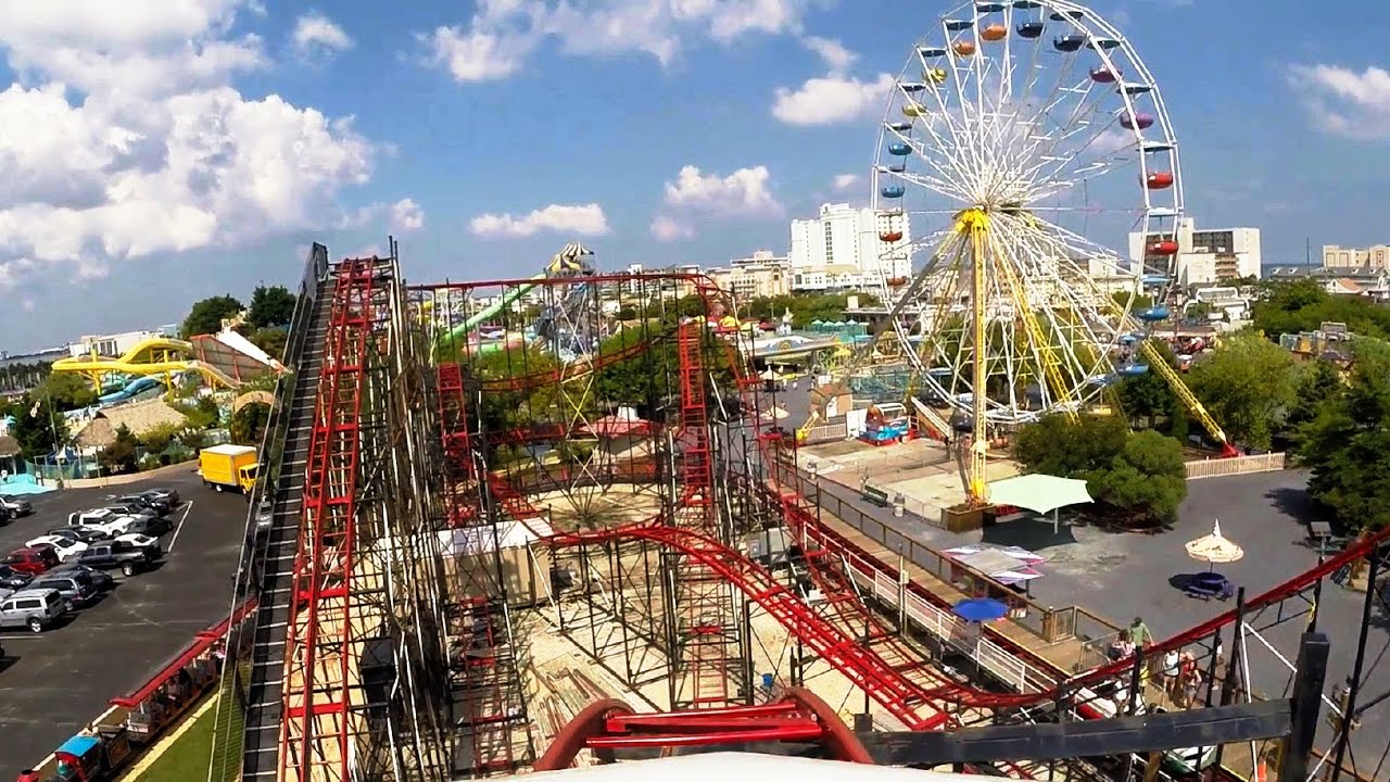 Wildcat front seat on-ride HD POV @60fps Jolly Roger Amusement Park