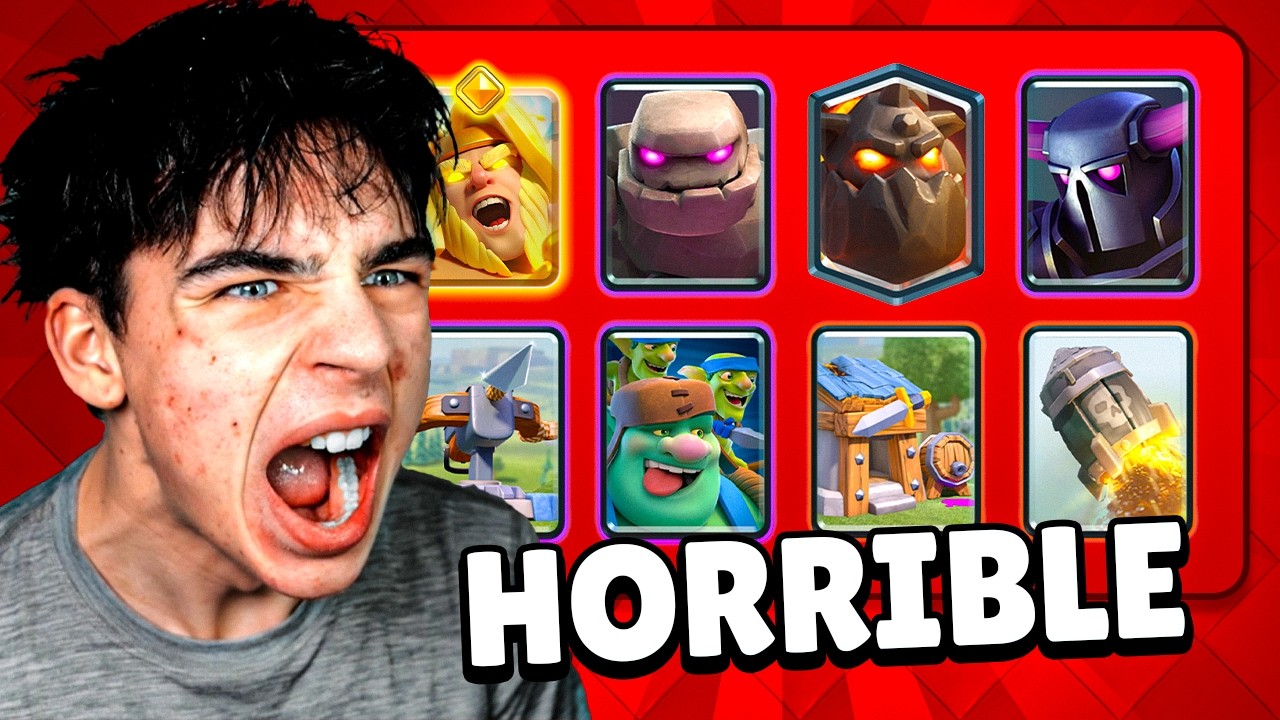 Clash Royale Chaos... Mais Je Joue Le Pire Deck 💀