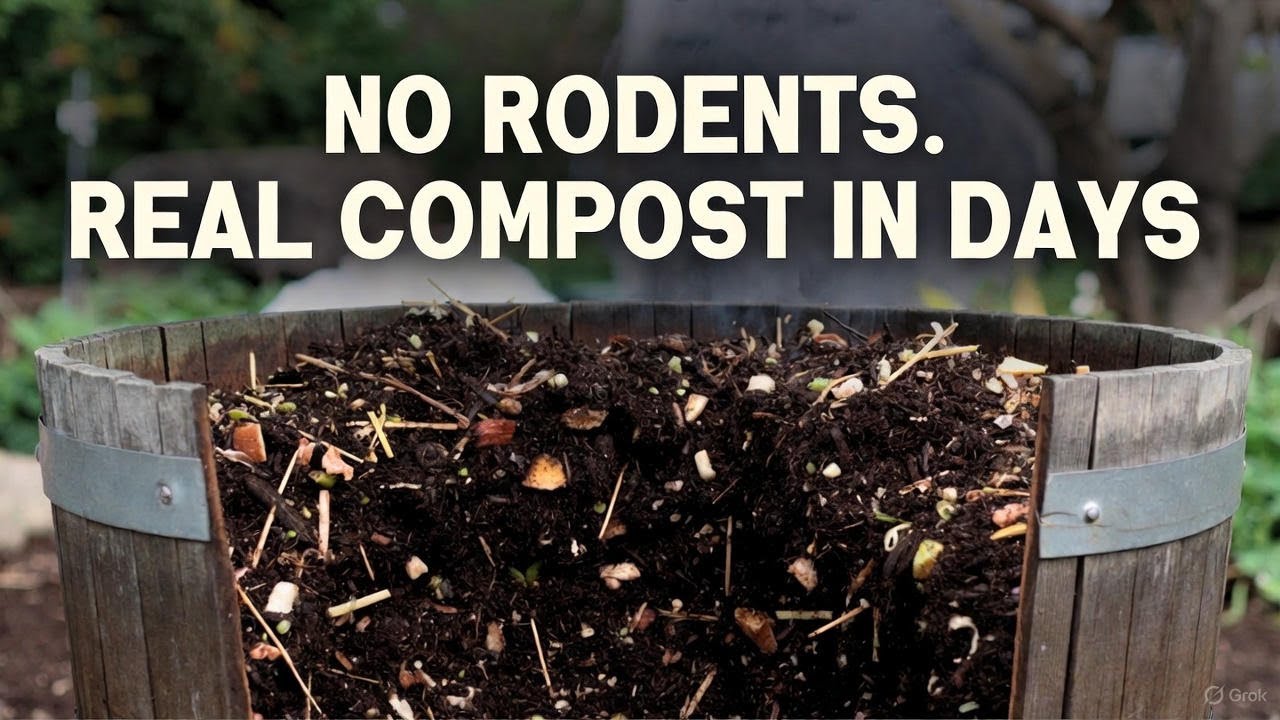 Barrel Composting -The Rodent Proof System No One Talks About