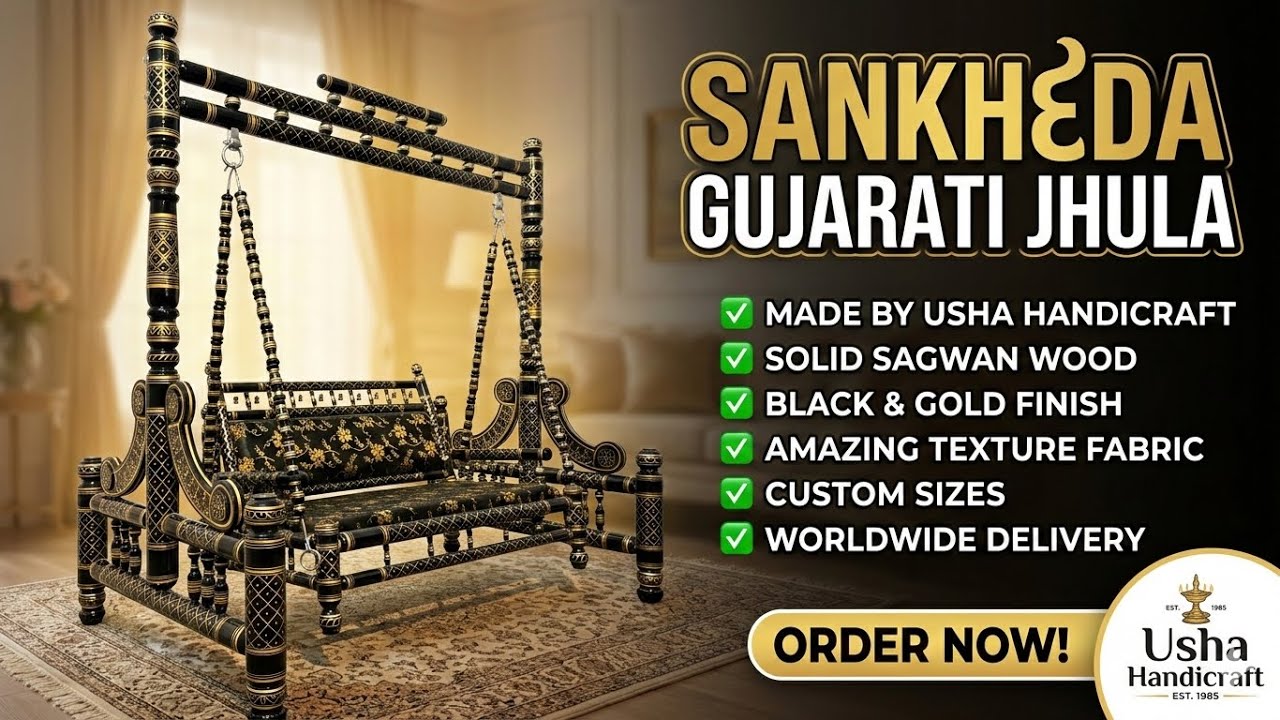 Best Sankheda Jhula Designs! 🏠 Authentic Gujarati Jhula for Home Decor. #SankhedaJhula #Swing