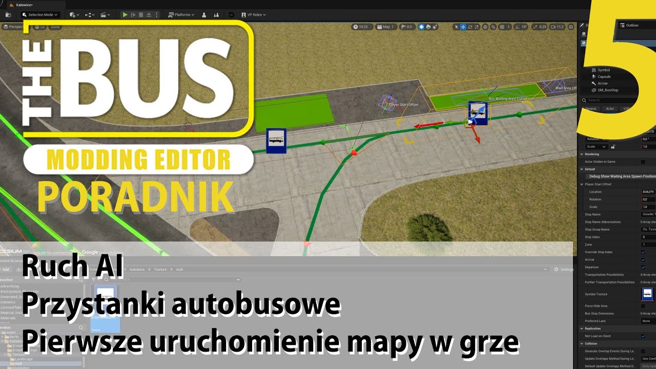 The BUS Mod Editor - Poradnik [o005] - Ruch AI, Przystanki autobusowe, Pierwsze odpalenie mapy...