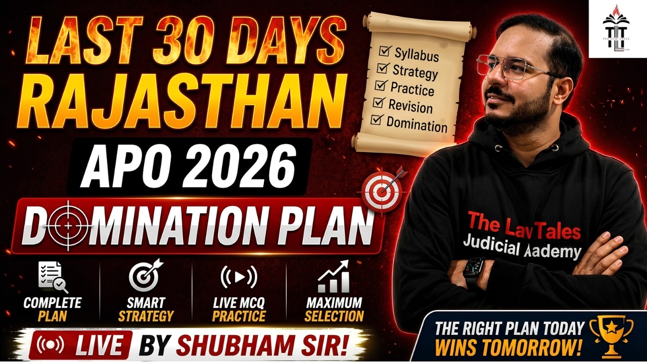 Rajasthan APO 2026: Last 30 Days Domination Plan | Live by Shubham Sir