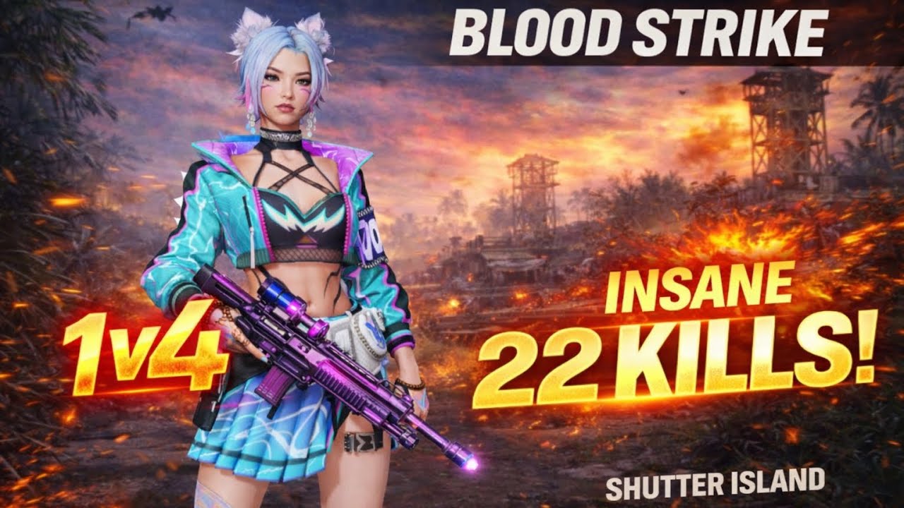 RAN 1v4 CLUTCH 🔥 22 KILLS on POCO X6 Pro | Blood Strike