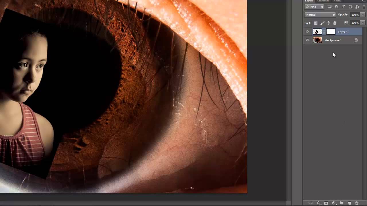 How to put two pictures together in Photoshop
