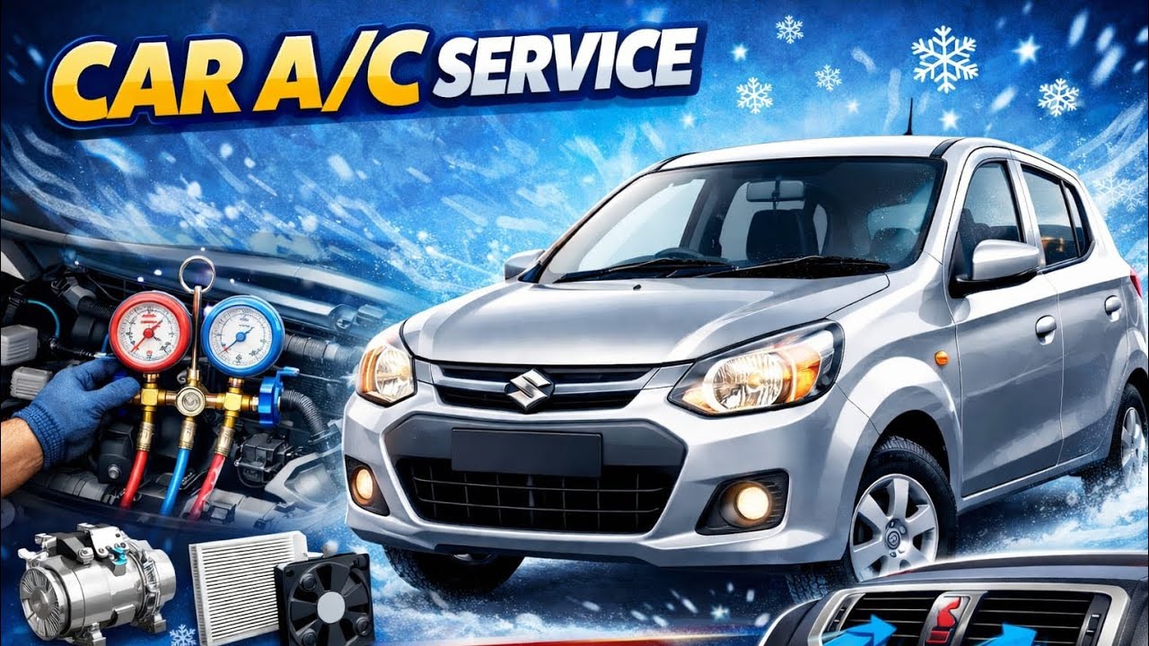 Car AC Service | Internal & External Coil Cleaning | AC Cooling Problem Solution #youtubevideo