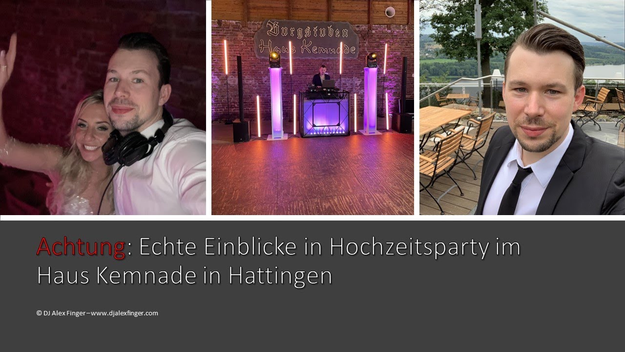 Hochzeitsparty im Haus Kemnade in Hattingen 👰 ♥️🤵  Coole Hochzeit mit Hochzeits-DJ Alex Finger NRW