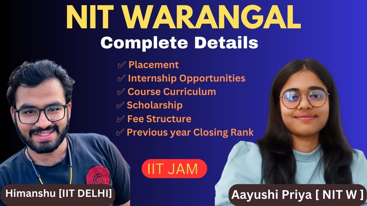 NIT Warangal MSc Maths Complete Detail | Placement Opportunities after IITJAM #nitw #iitjam2023