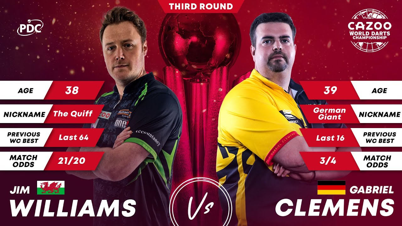PDC World Darts Championship 2023 Round 3 Jim Williams vs Gabriel Clemens 2022 12 27 HUN