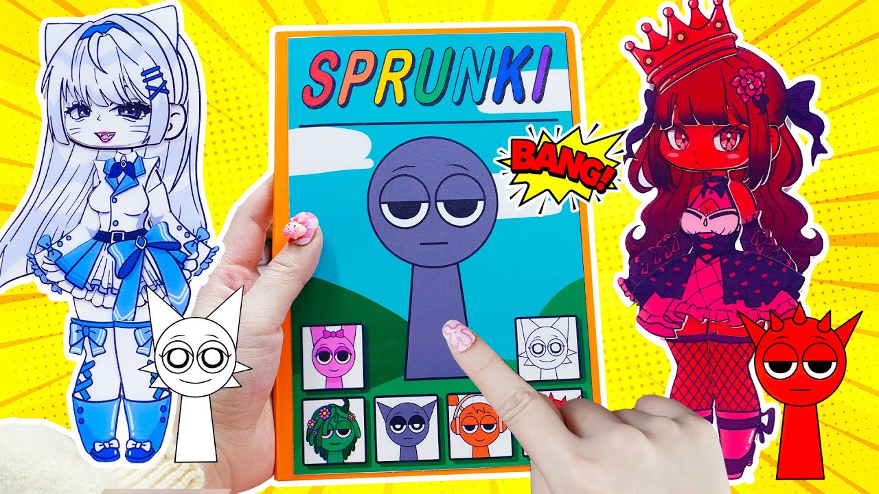 [Paper Diy] BLIND BOOK //  Spunki Princesses // Wenda Cosplay #paperdiy  #cim #sprunki