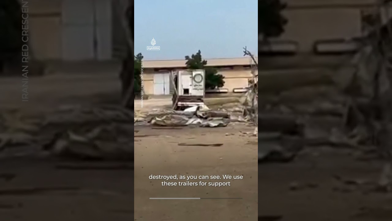 Red Crescent supply warehouse attacked in southwest Iran | AJ #shorts
