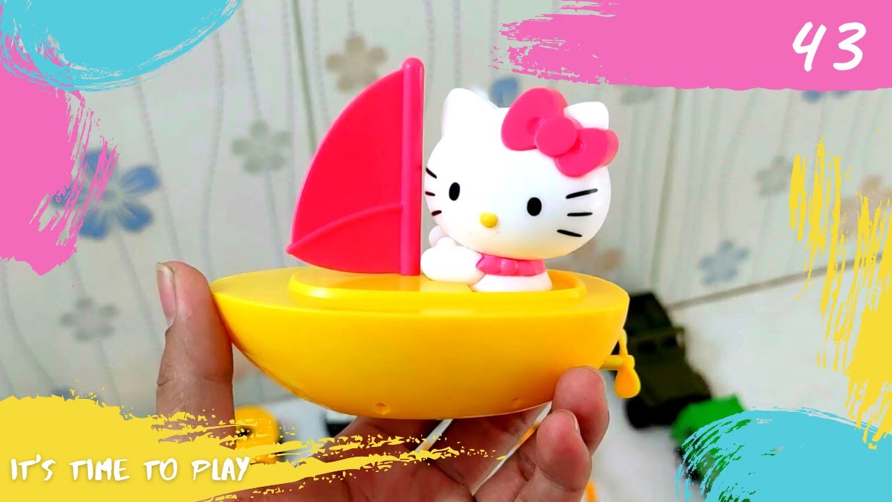 Collect Toys: Hello Kitty, Darington Blaze Monster Machines, Psyduck Pokemon, Dump Truck, Excavator