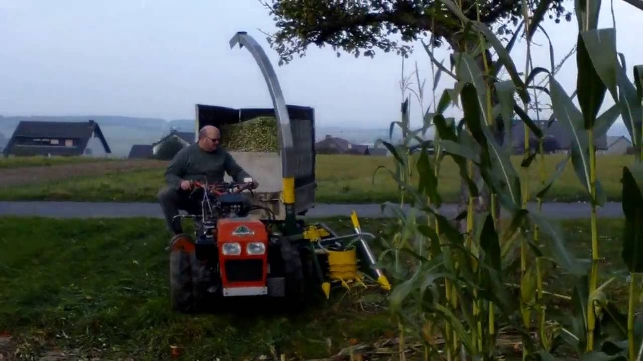 Einachser Mais haeckseln 2016/DIY corn chopper at the walk behind tractor