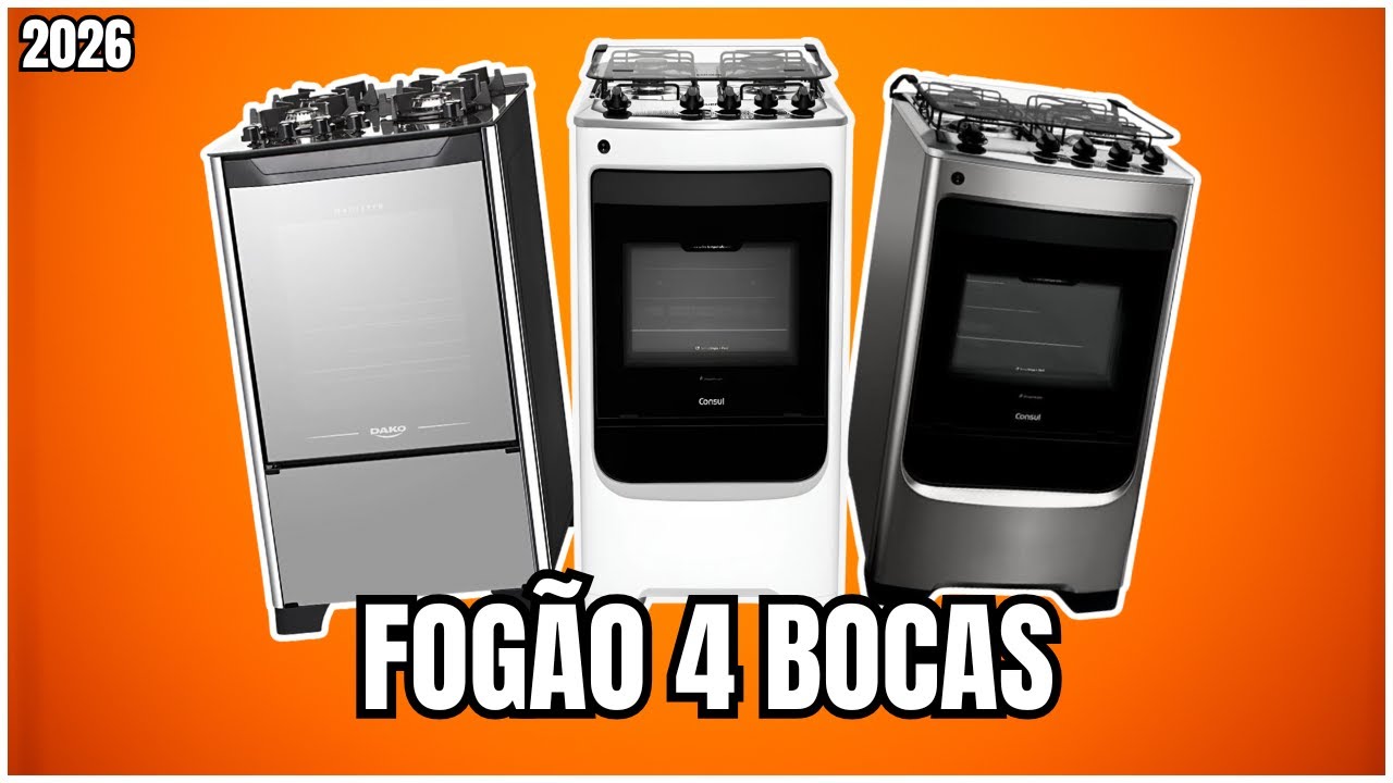 Qual melhor FOGÃO 4 BOCAS para comprar? 5 Melhores Fogões de 4 Bocas
