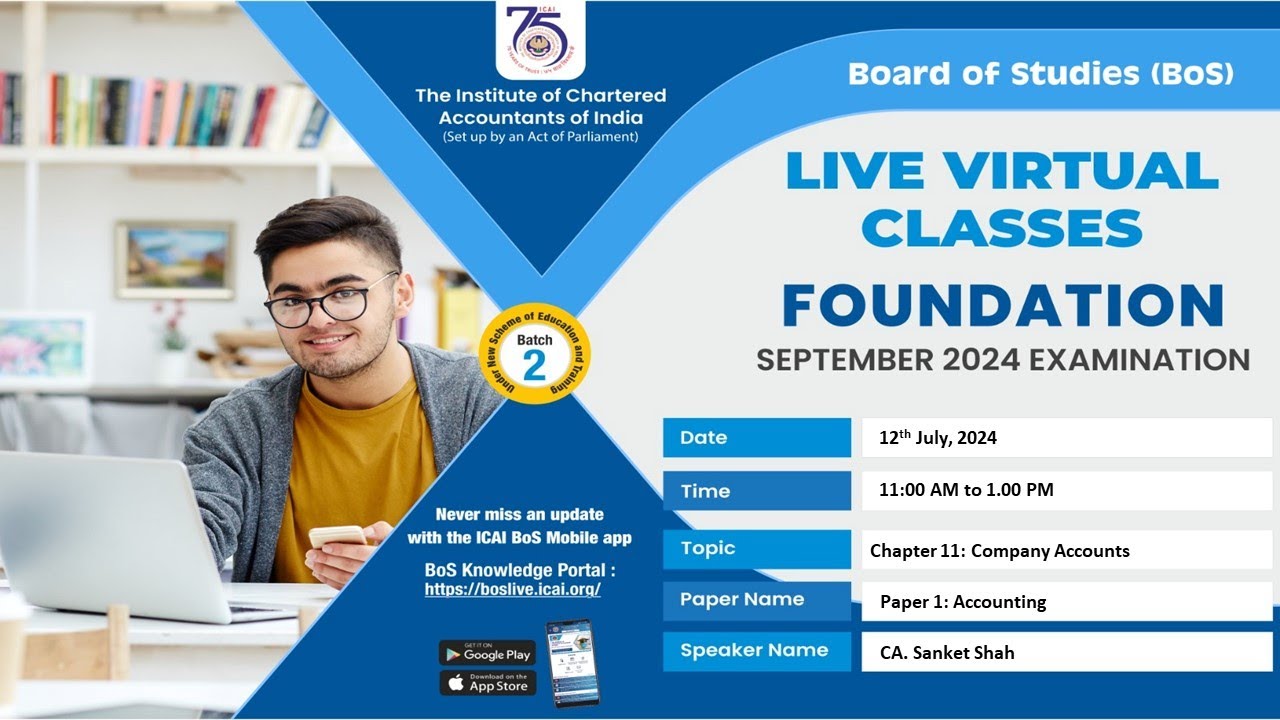 Foundation Paper 1: Accounting | Topic: Chapter 11: Company Accounts | Session 1 | 12 July, 2024