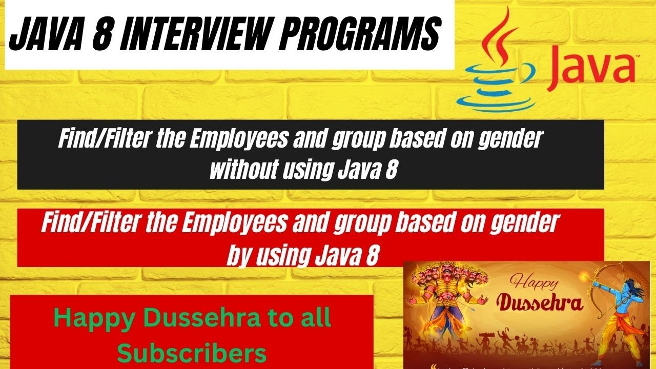 Find/Filter the Employees and group based on gender using Java 8 and not using Java 8