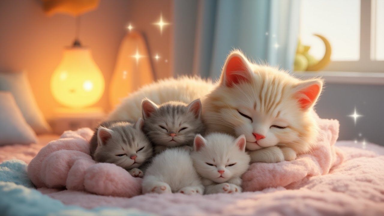 Mom Cat and Her Kittens &ndash; Lullaby Song
