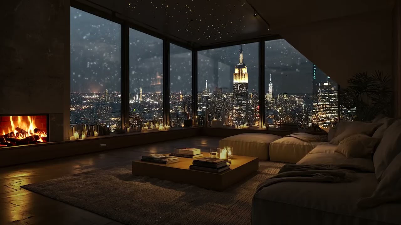 Relaxing Jazz by the Fire 🎷 3 Hours Warm Winter Night Vibes