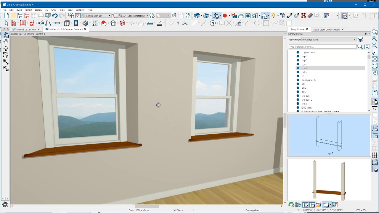 Double Wall Window Recess 1 - Chief Architect