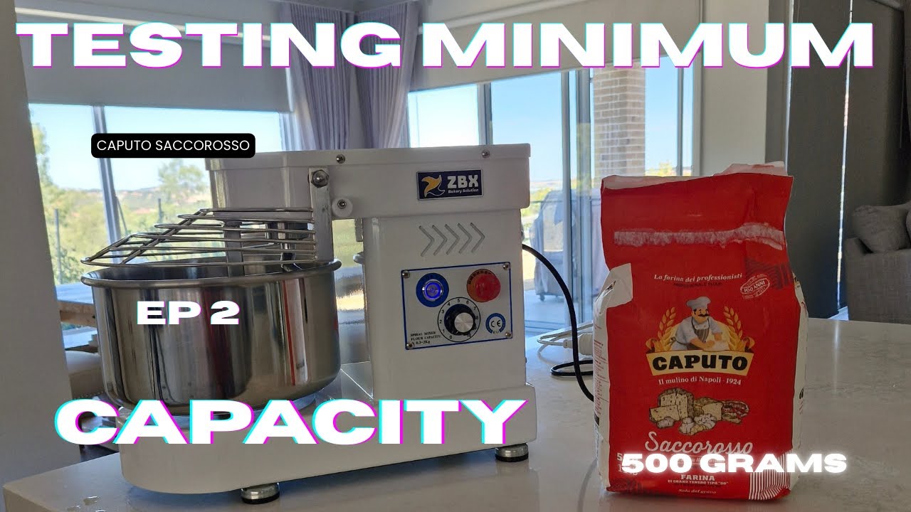 ZBX HM-7 Spiral Mixer Part 2, mixing 500 grams of pizza dough