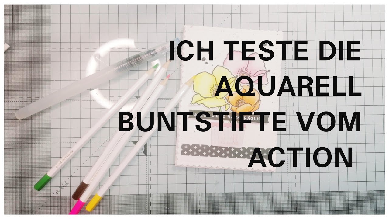 ICH TESTE DIE AQUARELLBUNTSTIFTE AUS MEINEM ACTION HAUL | KREATIVSUCHT