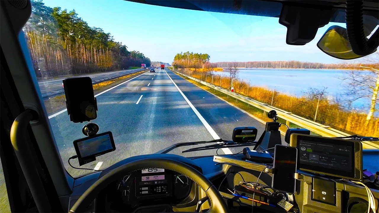 Driving truck on A4 Polish 🇵🇱 motorway from Gliwice to Wroclaw